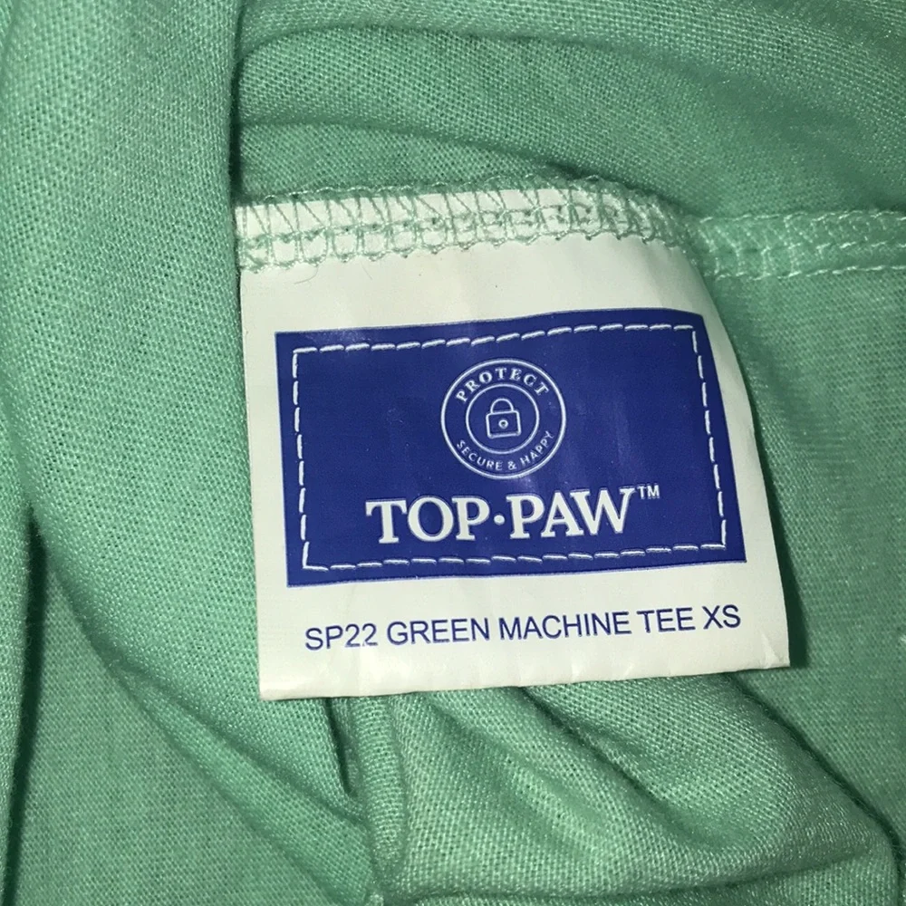 Top Paw XS Green Machine Logo Dog Canine Pet T-Shirt